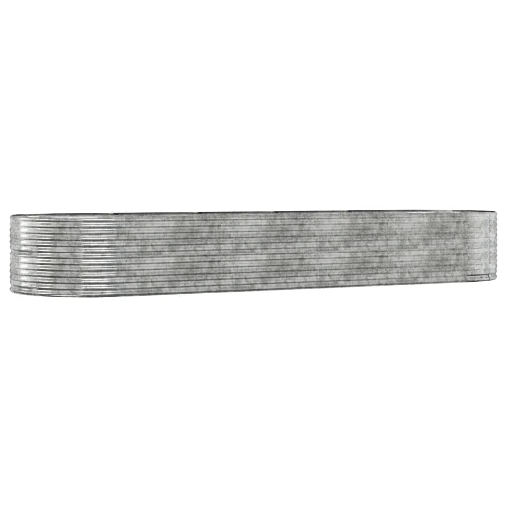 Odlingslåda silver 447x140x68 cm galvaniserat stål