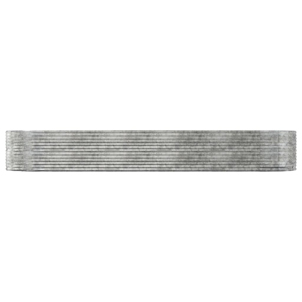 Odlingslåda silver 447x140x68 cm galvaniserat stål