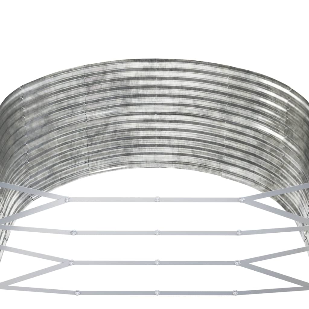 Odlingslåda silver 447x140x68 cm galvaniserat stål
