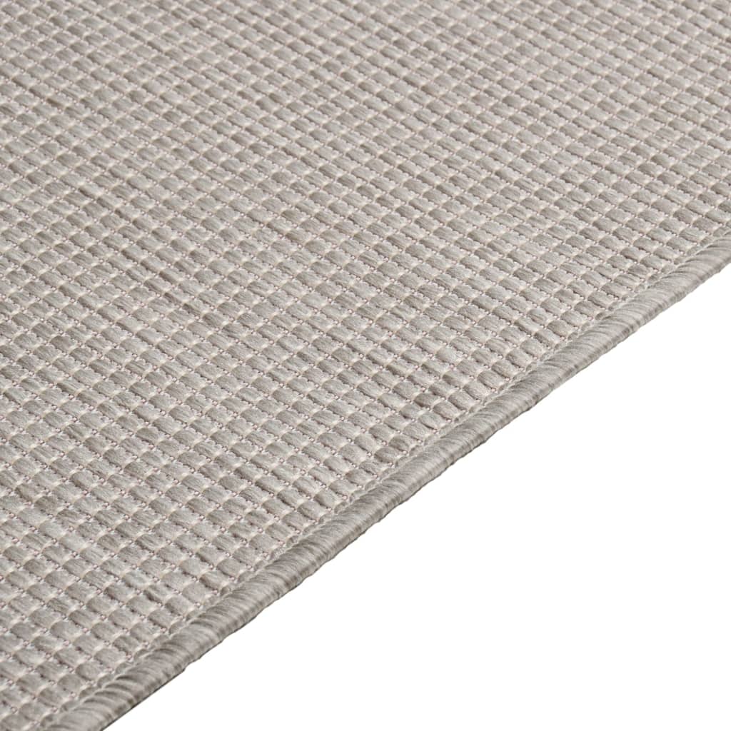 Utomhusmatta plattvävd 140x200 cm taupe