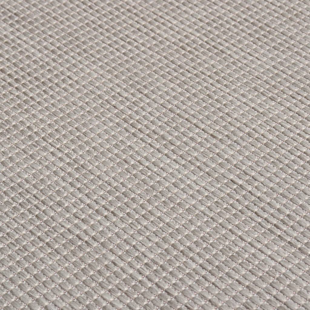 Utomhusmatta plattvävd 140x200 cm taupe