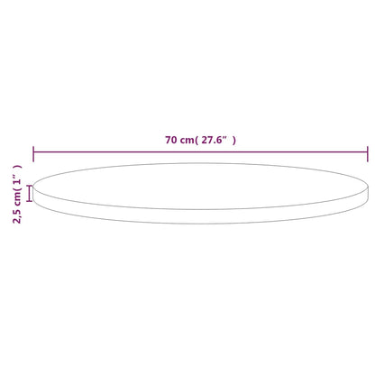 Bordsskiva Ø70x2,5 cm massiv furu