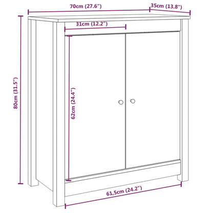 Skänk 70x35x80 cm massiv furu