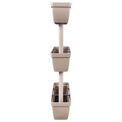 Blomlådor 6 st 100 cm taupe
