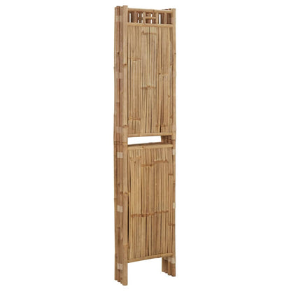 Rumsavdelare 4 paneler bambu 160x180 cm