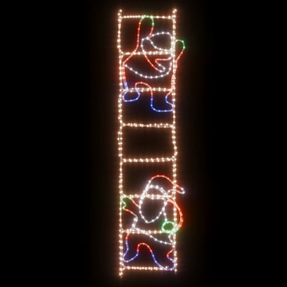 Ljusslinga tomte på stege med 552 LED 50x200 cm