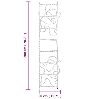 Ljusslinga tomte på stege med 552 LED 50x200 cm