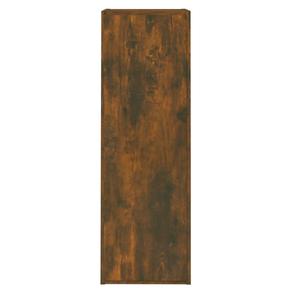 Tv-skåp 2 st rökfärgad ek 30,5x30x90 cm konstruerat trä