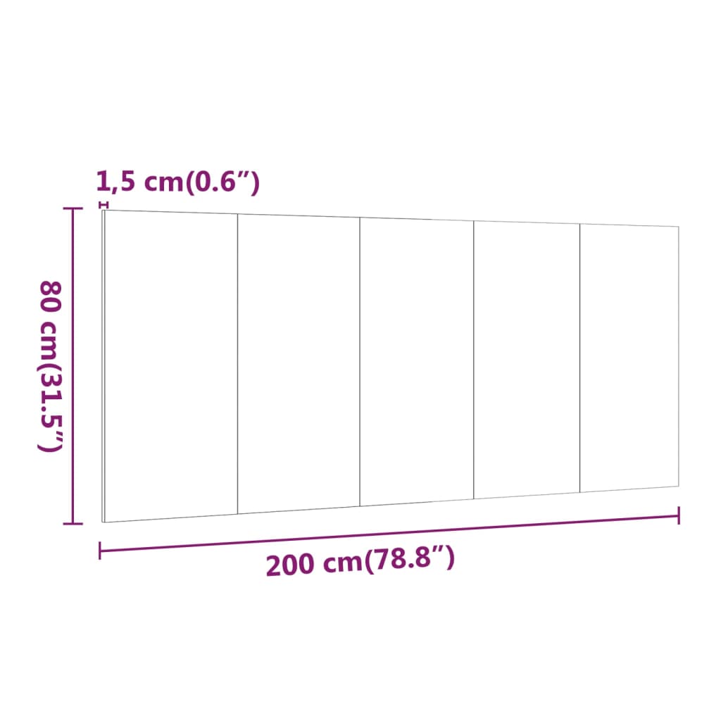 Sänggavel vit 200x1,5x80 cm konstruerat trä