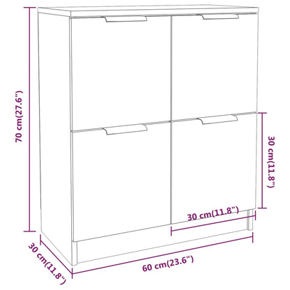 Skänk sonoma-ek 60x30x70 cm konstruerat trä