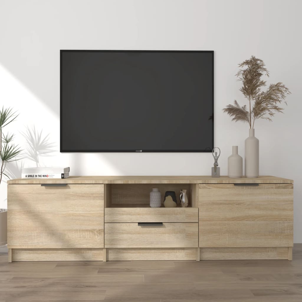 Tv-bänk sonoma-ek 140x35x40 cm konstruerat trä