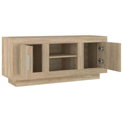 Tv-bänk sonoma-ek 102x35x45 cm konstruerat trä