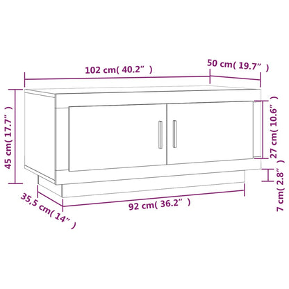 Soffbord svart 102x50x45 cm konstruerat trä