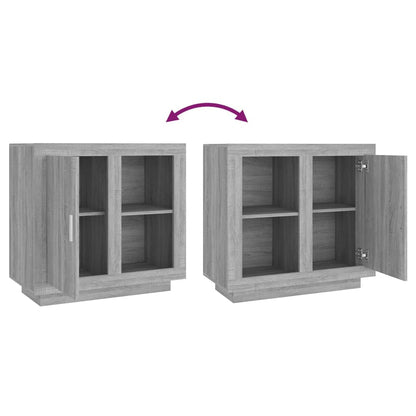 Skänk grå sonoma 80x40x75 cm konstruerat trä