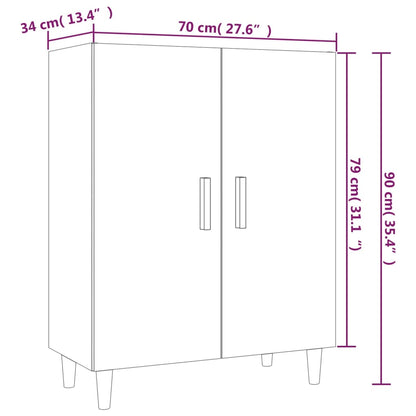 Skänk vit 70x34x90 cm konstruerat trä