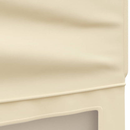 Hopfällbart partytält med sidoväggar gräddvit 2x2 m