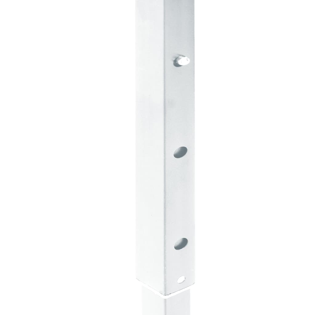 Hopfällbart partytält med sidoväggar gräddvit 2x2 m