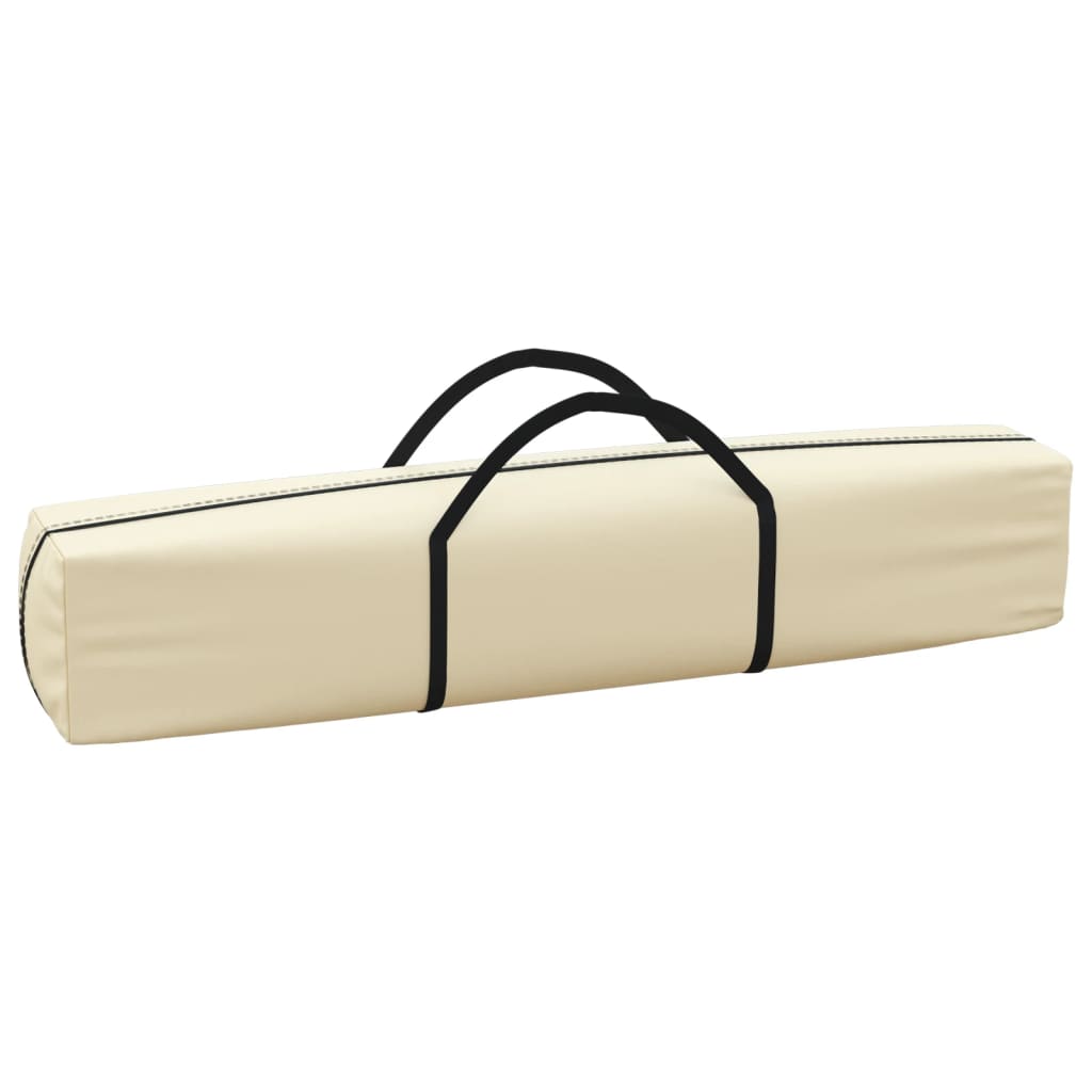 Hopfällbart partytält med sidoväggar gräddvit 2x2 m