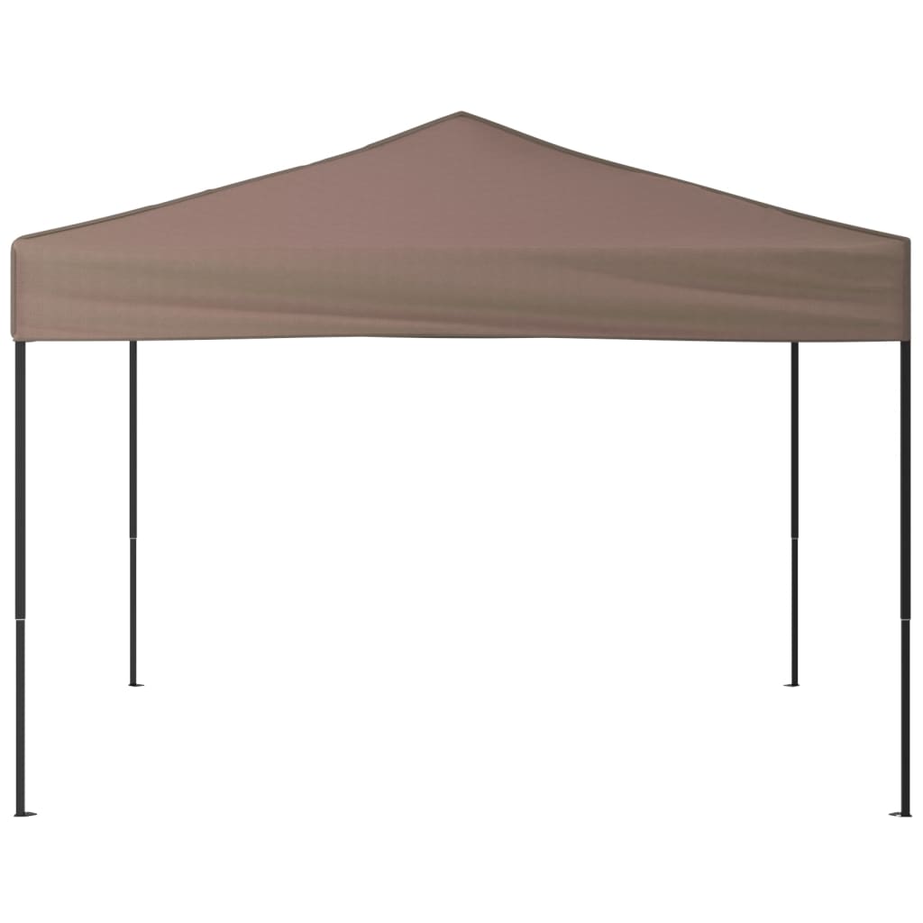 Hopfällbart partytält taupe 3x3 m