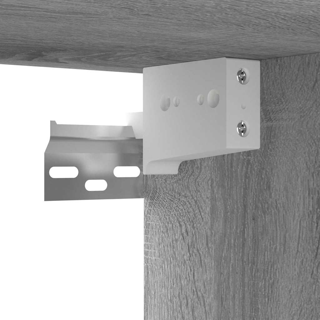 Hängande tv-skåp 3 st grå sonoma 60x30x30 cm konstruerat trä