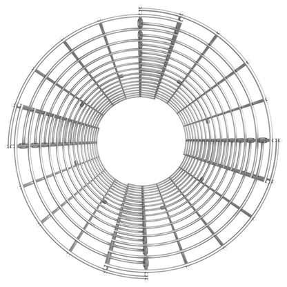 Planteringsgabion upphöjd rund galvaniserat stål Ø30x150 cm