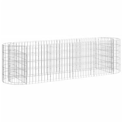 Planteringsgabion galvaniserat järn 190x50x50 cm