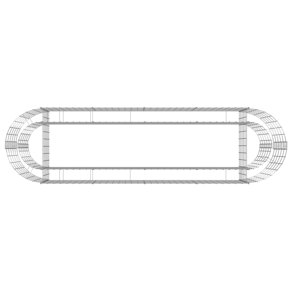 Planteringsgabion galvaniserat järn 190x50x50 cm