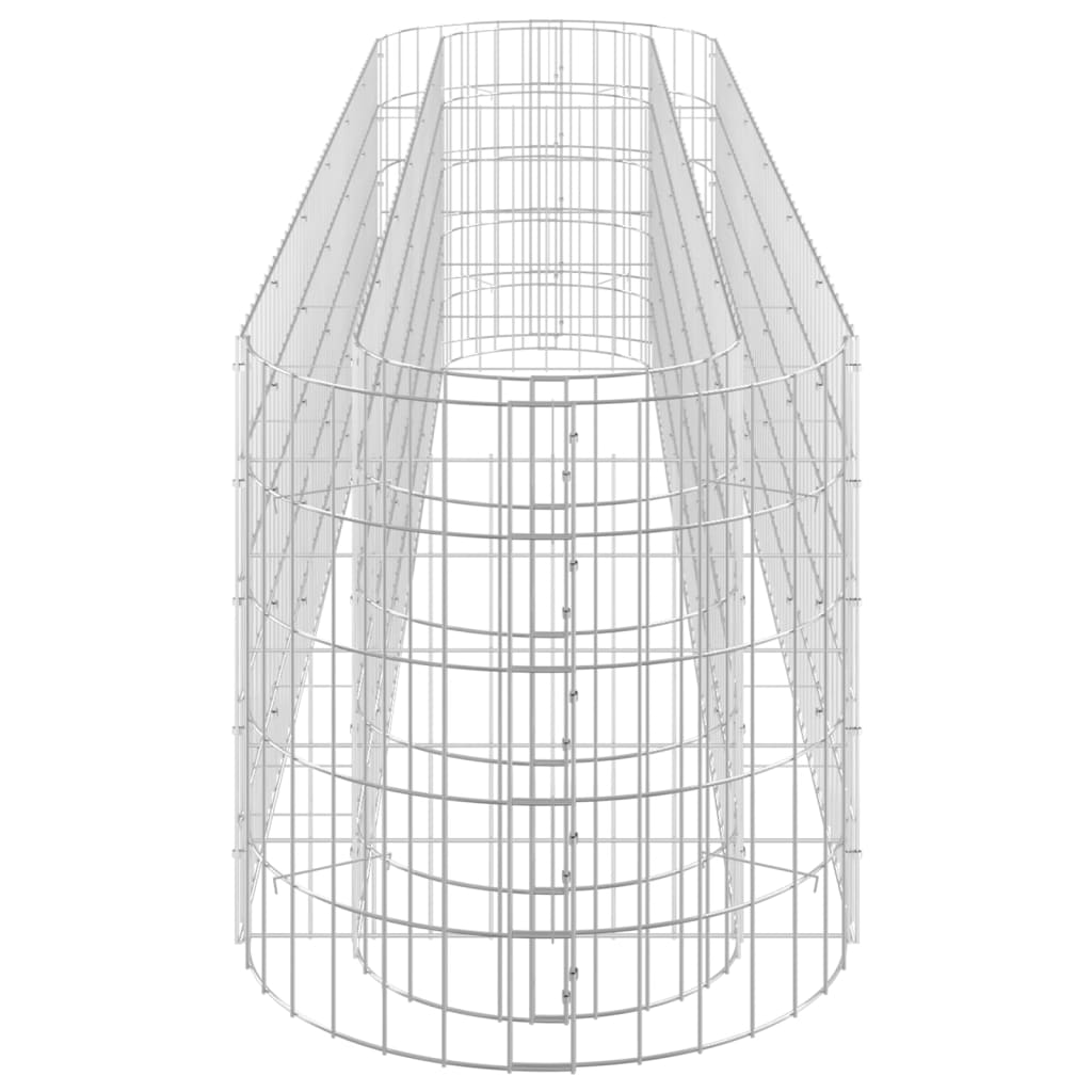 Planteringsgabion galvaniserat järn 260x50x50 cm