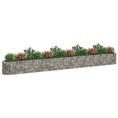 Planteringsgabion galvaniserat järn 540x50x50 cm