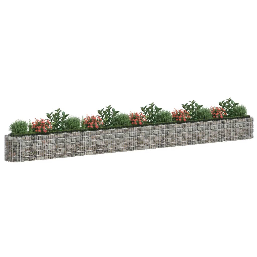 Planteringsgabion galvaniserat järn 610x50x50 cm