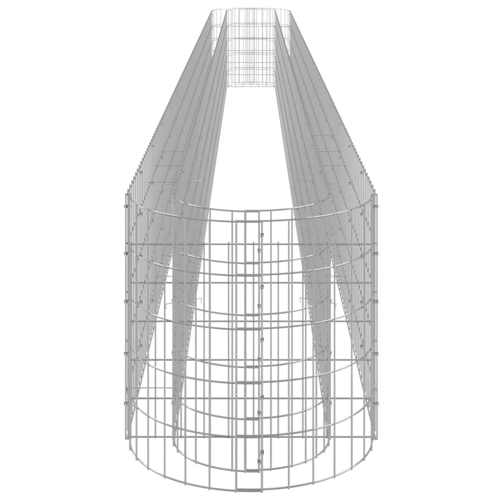 Planteringsgabion galvaniserat järn 610x50x50 cm