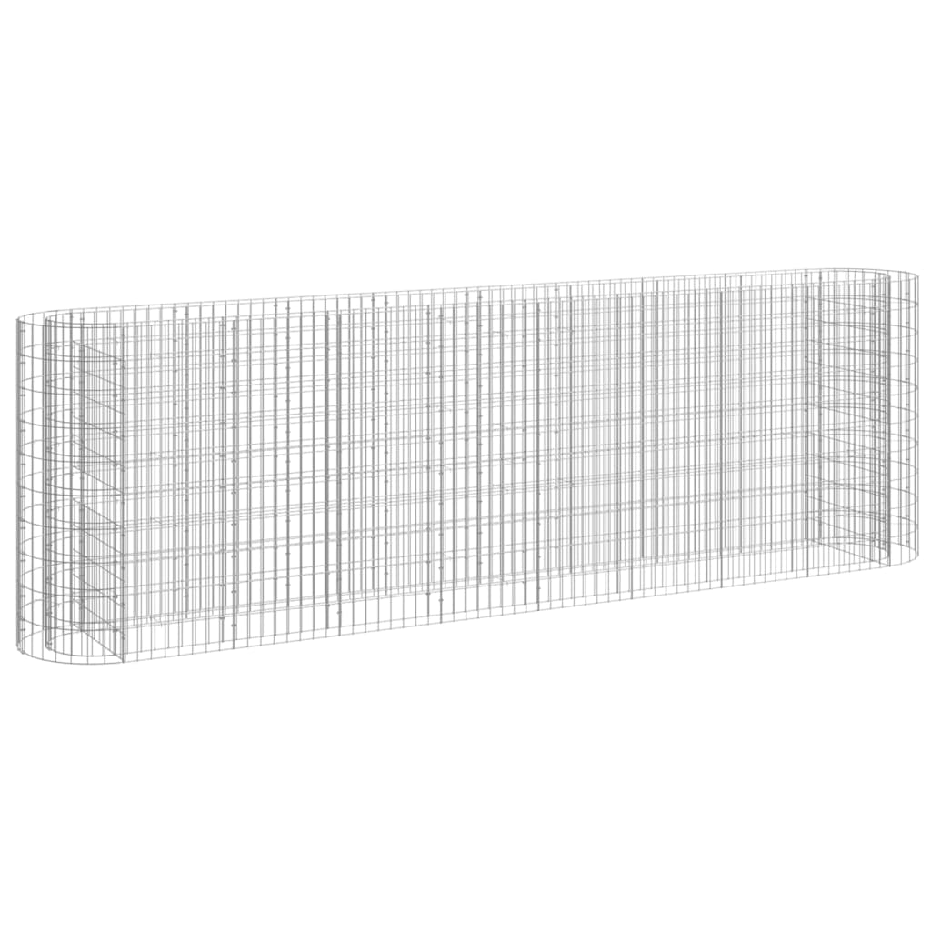 Planteringsgabion galvaniserat järn 330x50x100 cm