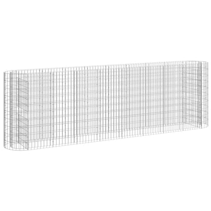 Planteringsgabion galvaniserat järn 330x50x100 cm