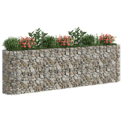 Planteringsgabion galvaniserat järn 330x50x100 cm