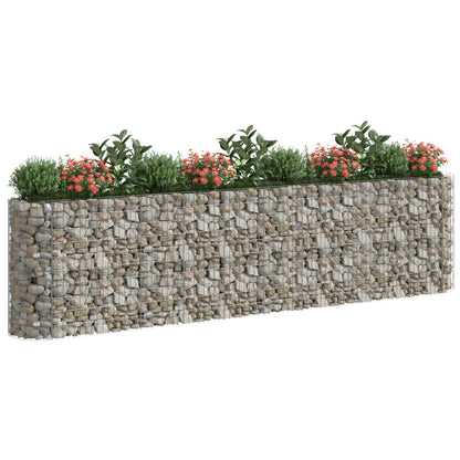 Planteringsgabion galvaniserat järn 400x50x100 cm