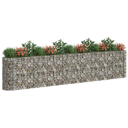 Planteringsgabion galvaniserat järn 470x50x100 cm