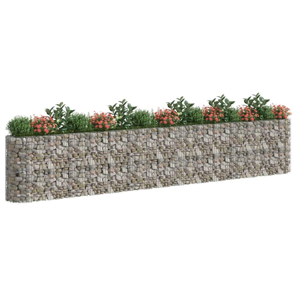 Planteringsgabion galvaniserat järn 540x50x100 cm