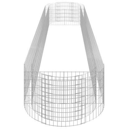 Planteringsgabion galvaniserat järn 500x100x50 cm