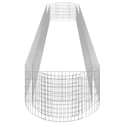 Planteringsgabion galvaniserat järn 600x100x50 cm