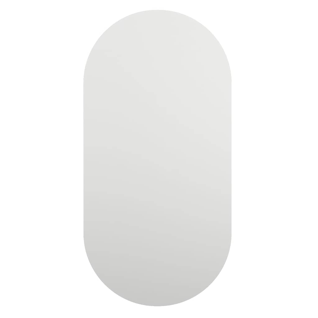 Spegel med LED-lampor 60x30 cm glas oval