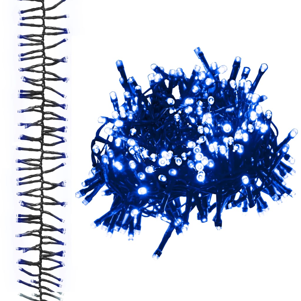 Ljusslinga med 3000 LED cluster blå 23 m PVC