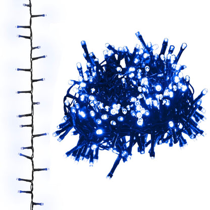 Kompakt ljusslinga med 3000 LED blå 65 m PVC