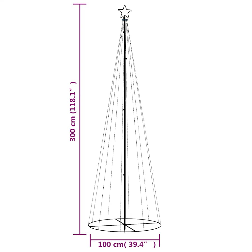 Julgranskon varmvit 310 LEDs 100x300 cm