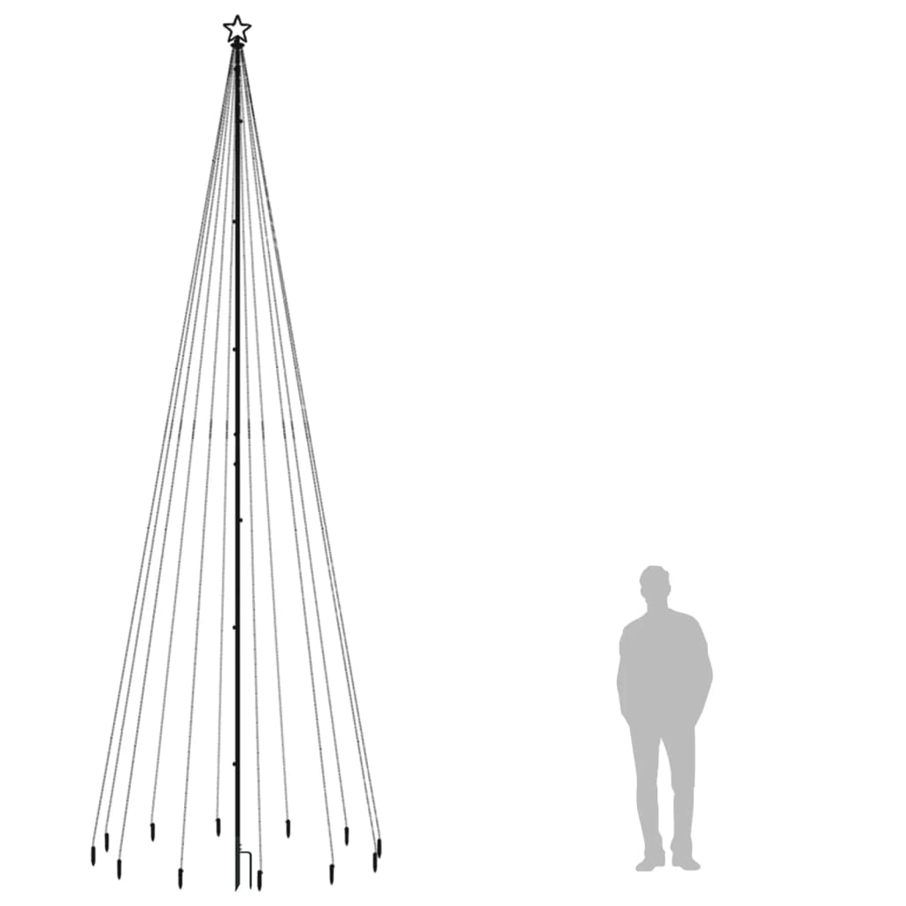 Julgran med markspett 732 färgglada lysdioder 500 cm