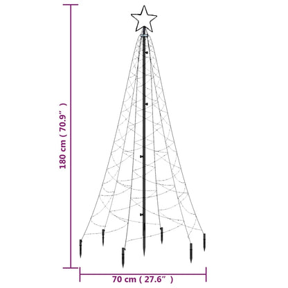 Julgran med markspett 200 kallvita lysdioder 180 cm