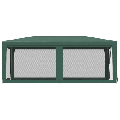 Partytält med 6 sidoväggar i nät 3x6 m HDPE grön