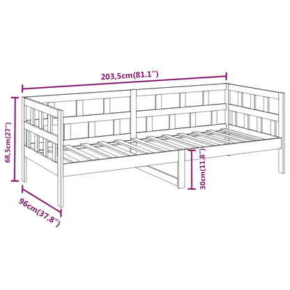 Dagbädd honungsbrun 90x200 cm massiv furu