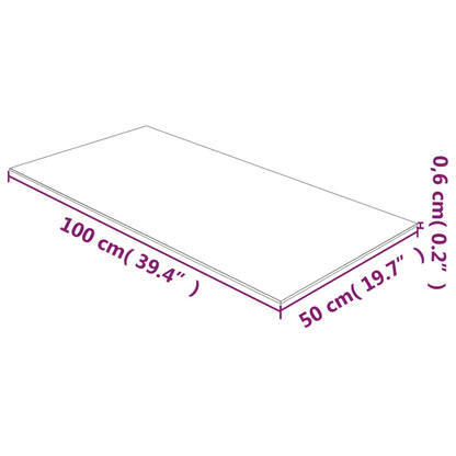 Bordsskiva genomskinlig 50x100 cm härdat glas