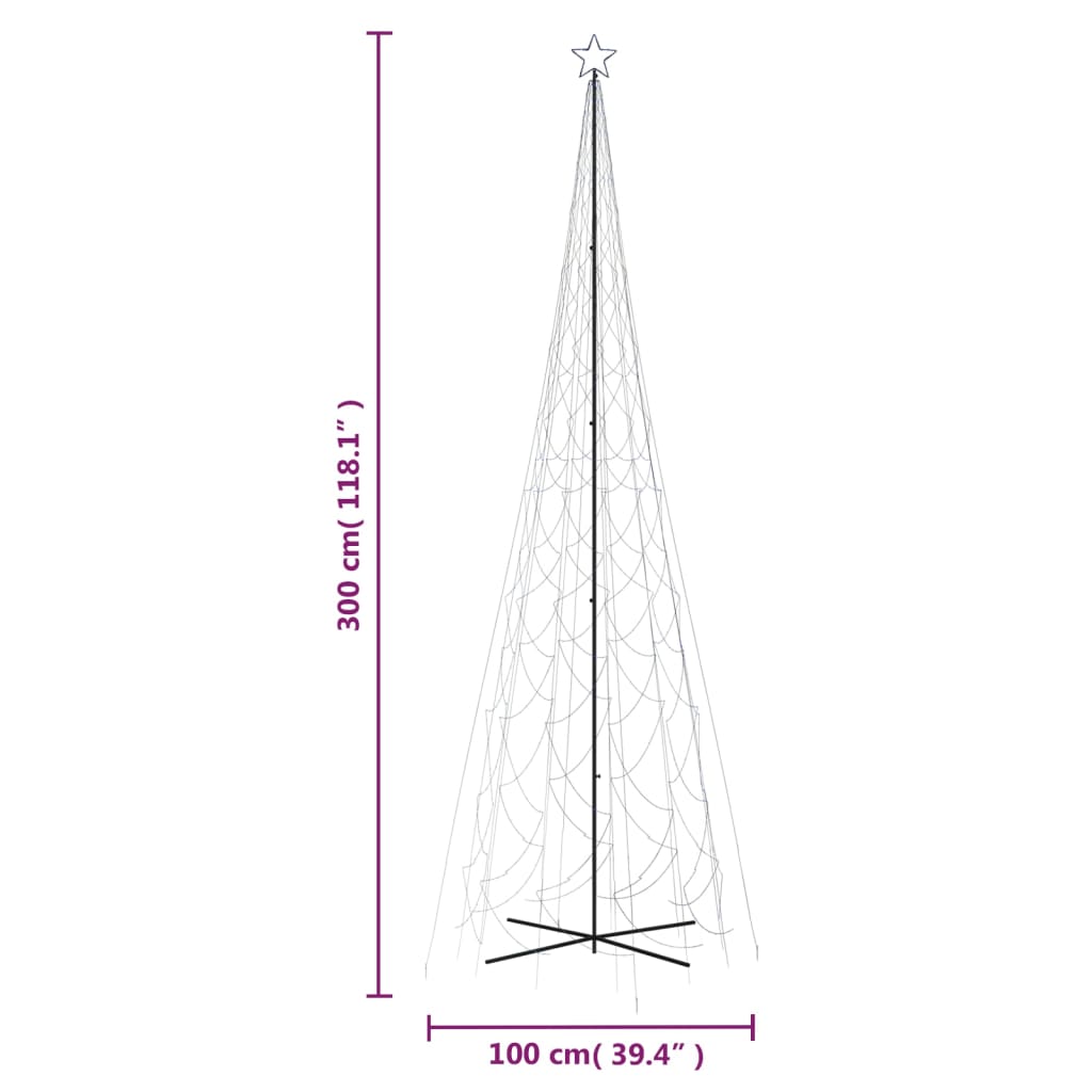 Julgranskon blå 3000 LEDs 230x800 cm