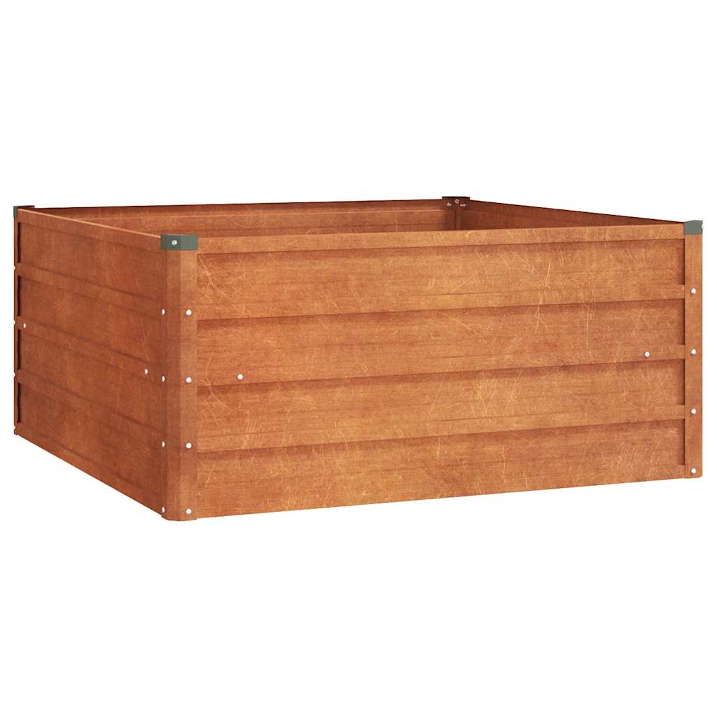 Odlingslåda corten 100x100x45 cm rostfärgad